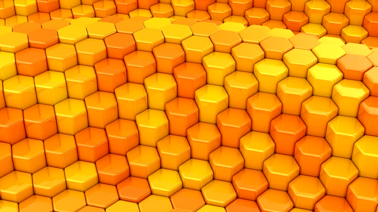 los hexágonos formaron una onda