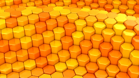 los hexágonos formaron una onda