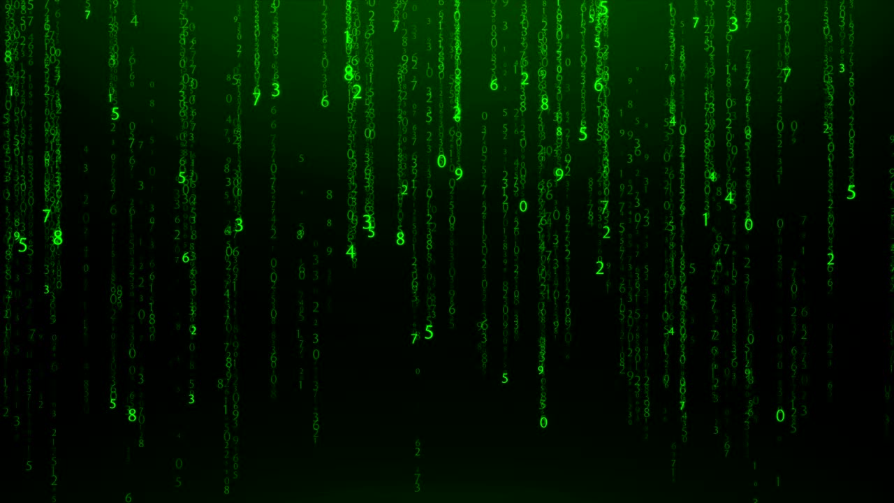 Abstract matrix numbers background.