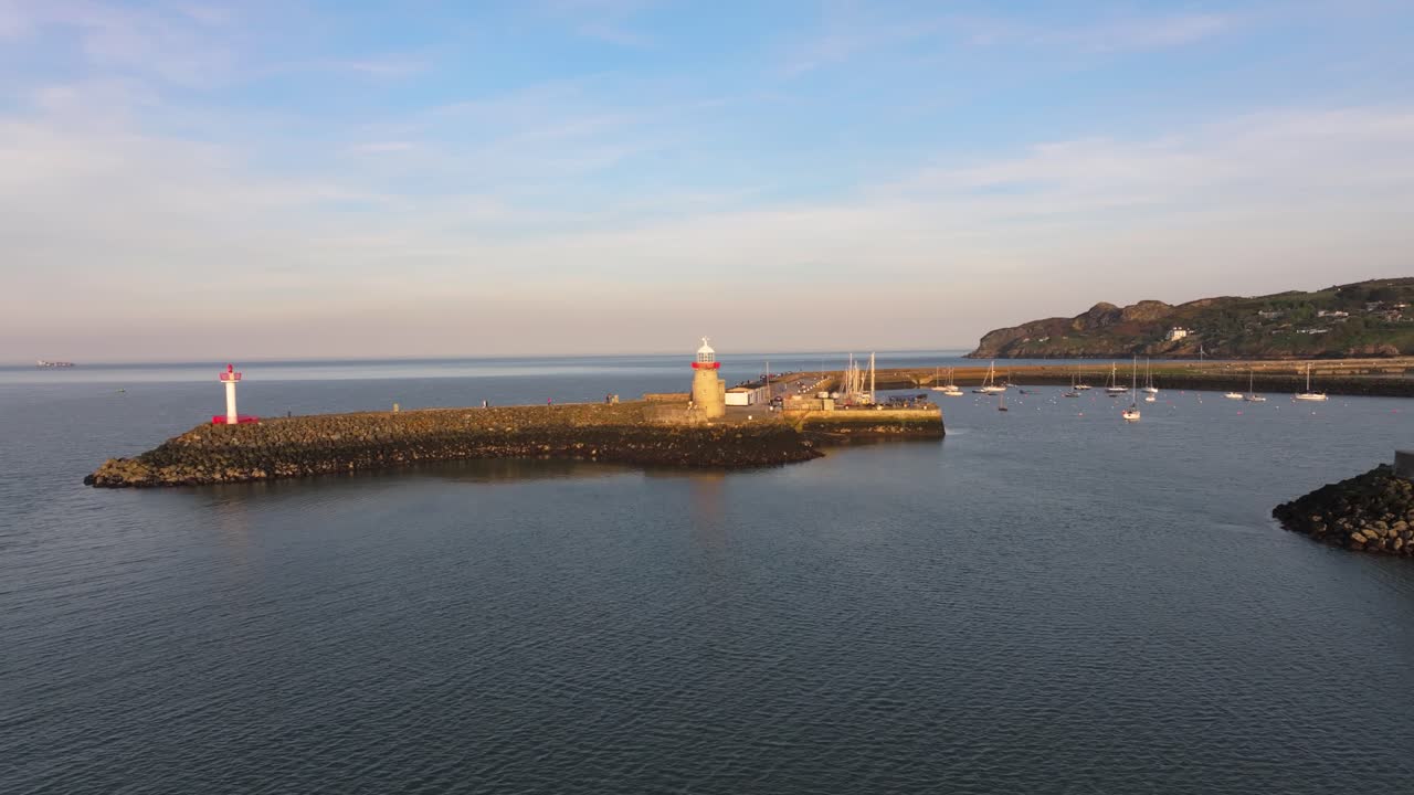 Howth Pier - 4K Cinematic Drone Footage during sunset - Co.Dublin - Ireland 05.23