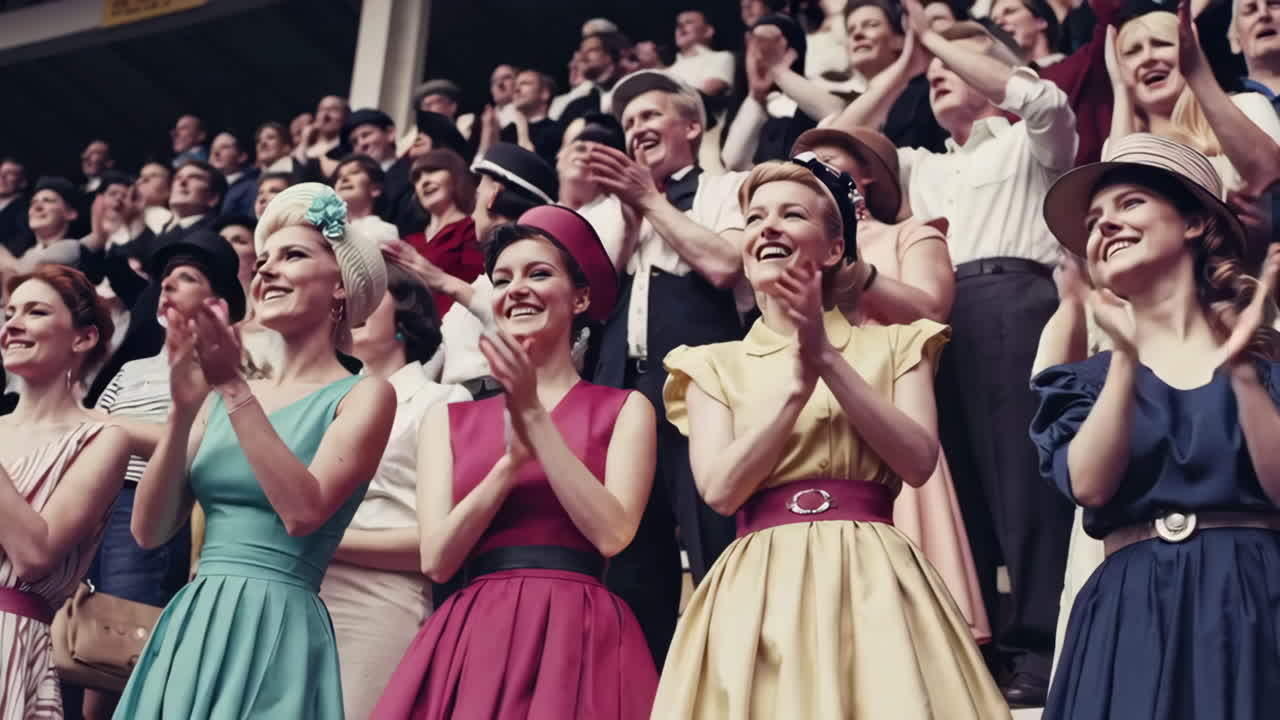 스포츠 행사 에서 박수 를 치는 군중