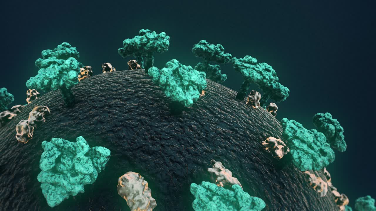 코로나19 코로나 바이러스 콘셉트 배경 루프의 애니메이션