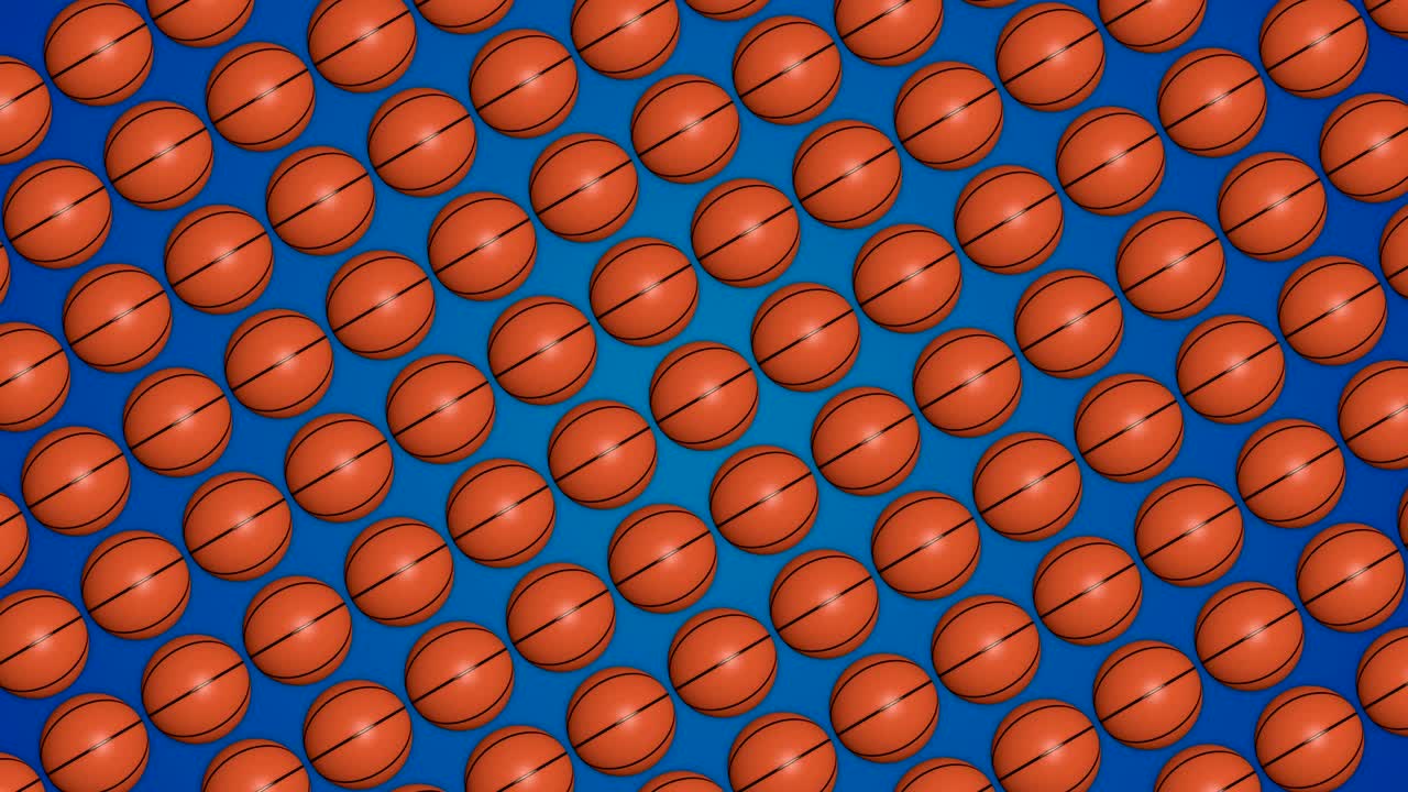 bolas de baloncesto naranja 3d patrón de fondo azul diagonal