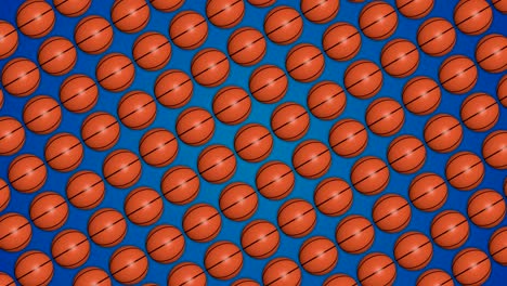 basketball orange balls 3d blue background pattern diagonal