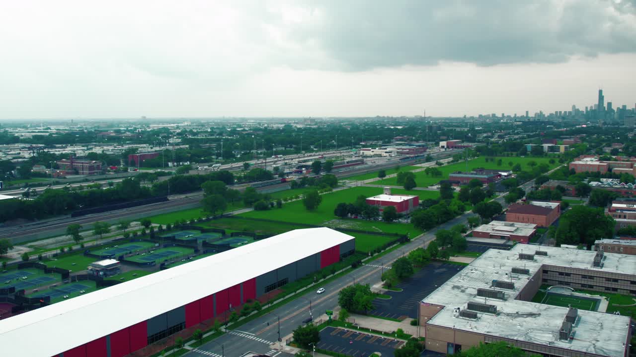 revelando chicago desde el lado sur, aero