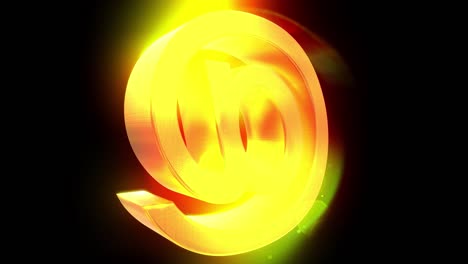 at sign symbol rotate email internet web social network e-mail digital loop 4k