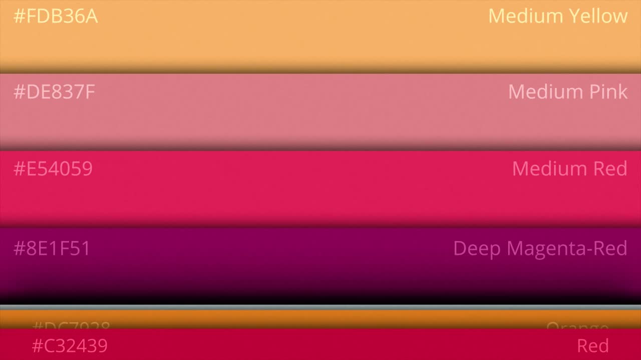 muestras de paleta de colores