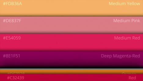 muestras de paleta de colores
