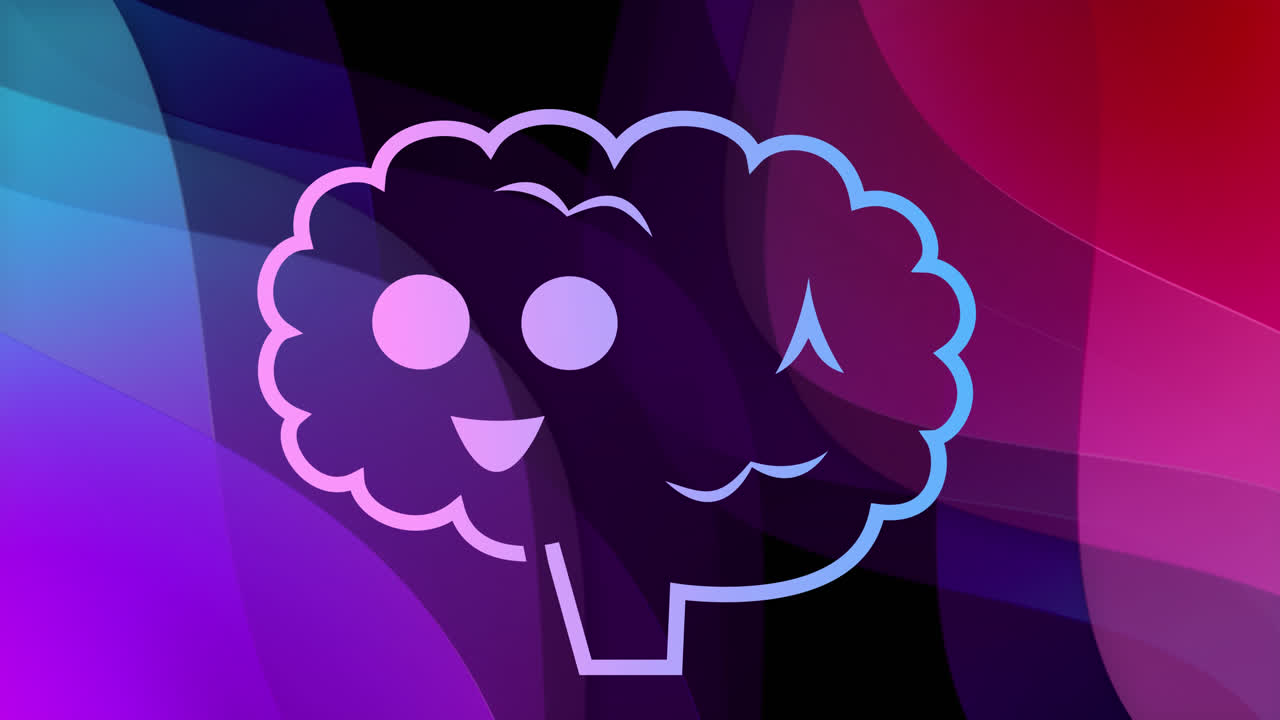 animación de un procesamiento de datos sobre luces