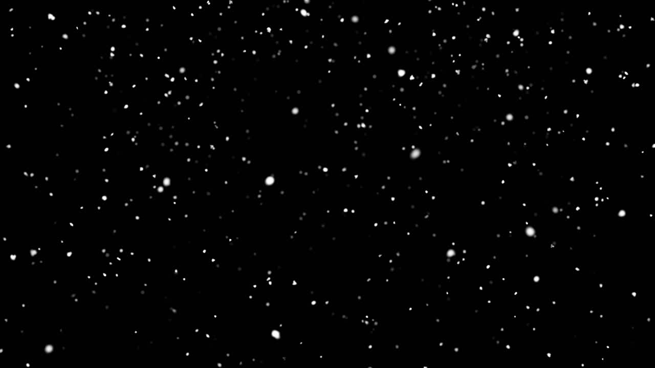 Falling Snowflakes Overlay on Black and Green Screen