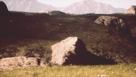 paisaje panorámico de valle de montaña