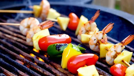 grilled shrimp and pineapple skewers