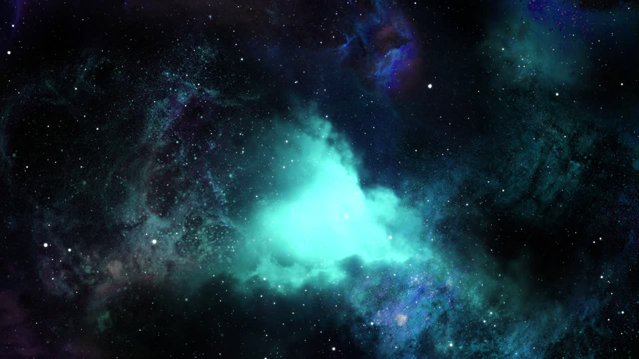 우주 배경은 별 먼지와 반이는 별들로 가득 차 있습니다.