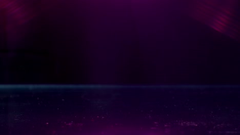 marble being hit by another marble on a reflective surface under colored lights in slow motion