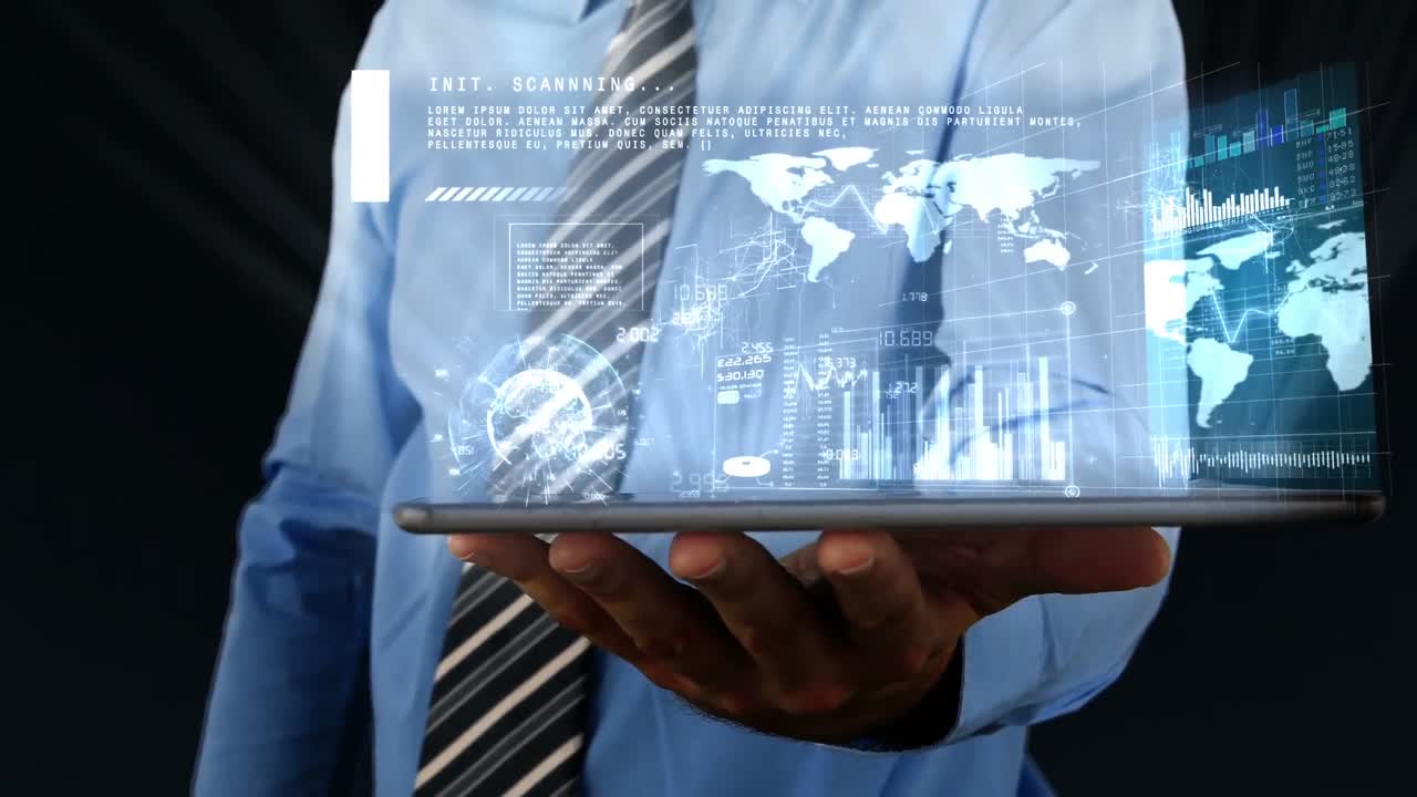 Businessman using digital tablet
