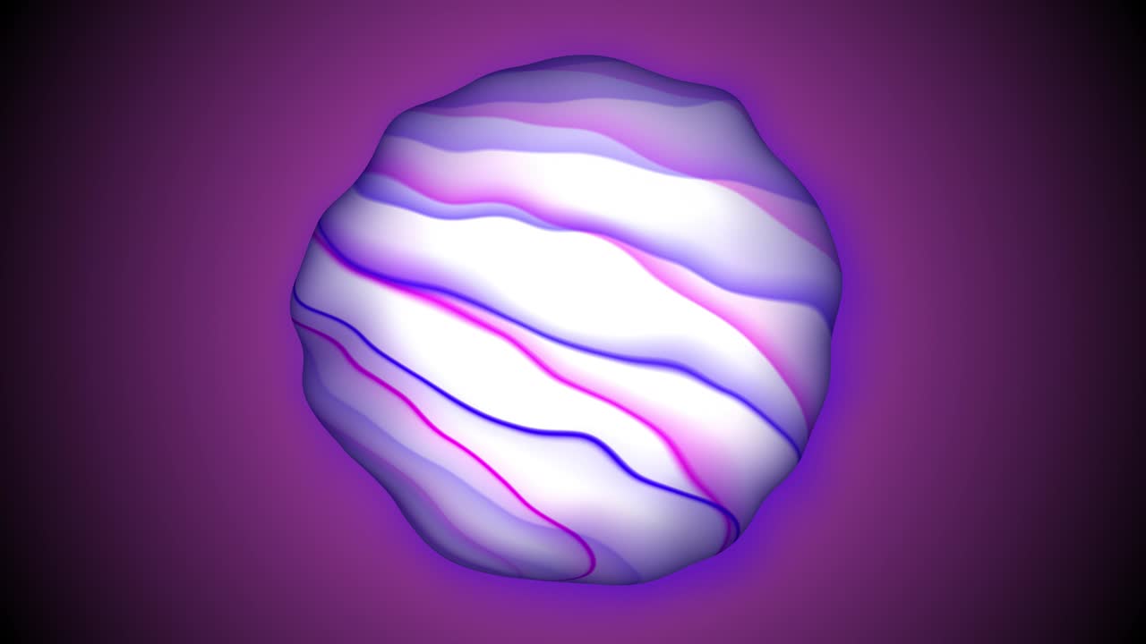 animación de giro de la esfera de rayas abstractas.