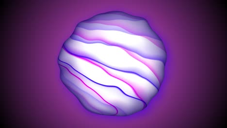 abstract stripy sphere spinning animation.