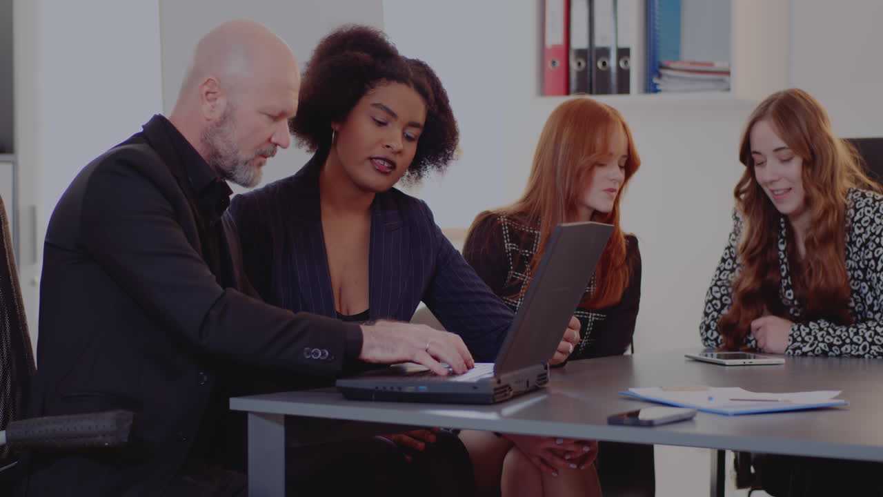 Business Meeting in a Modern Office