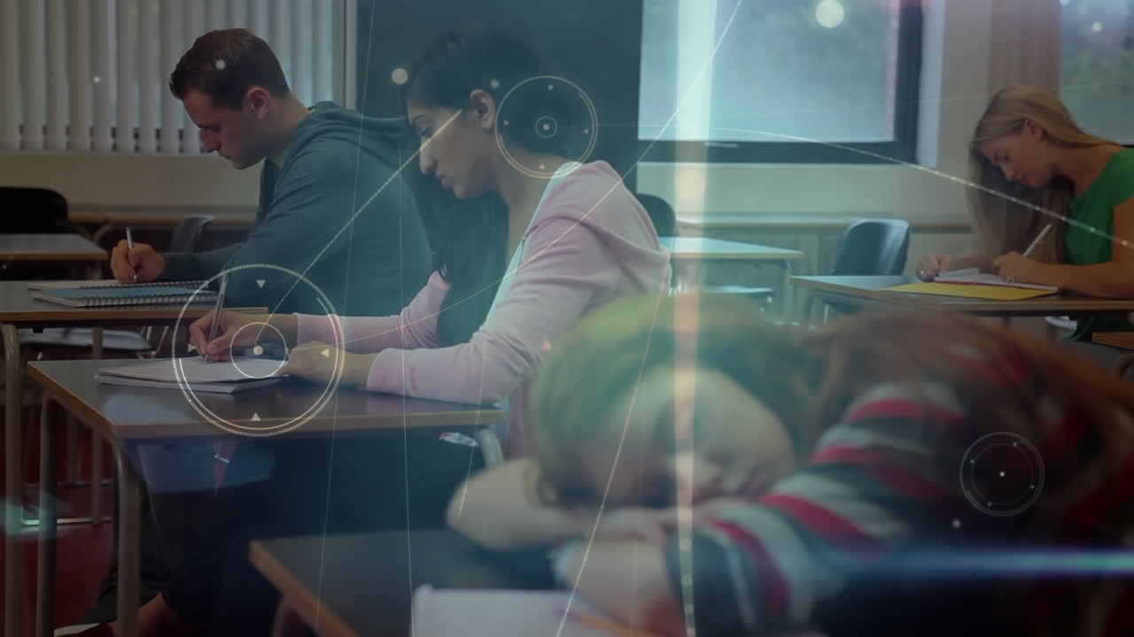 animación de la red de conexiones sobre el aprendizaje de los estudiantes