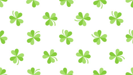 animation saint patricks day with motion green shamrocks 23