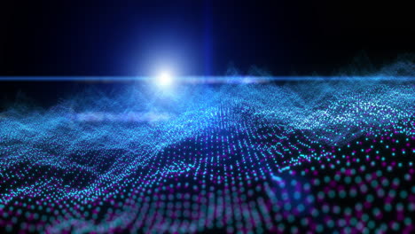onda digital con animación