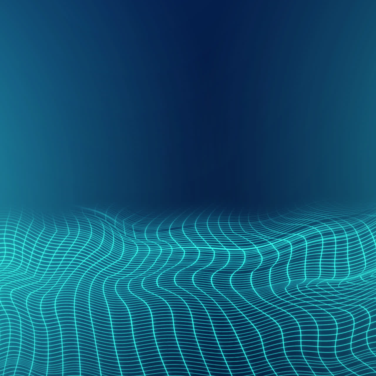 Abstract Blue Digital Grid Wave Background