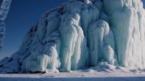 glistening ice formations and frozen landscapes
