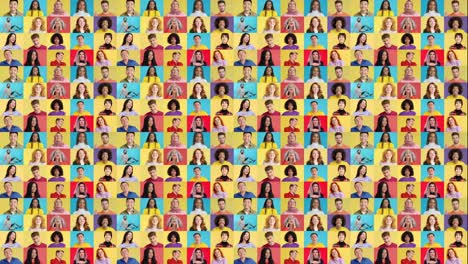 diverse group of people portraits collage