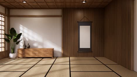 room japanese - zen style,minimal designs. 3d rendering
