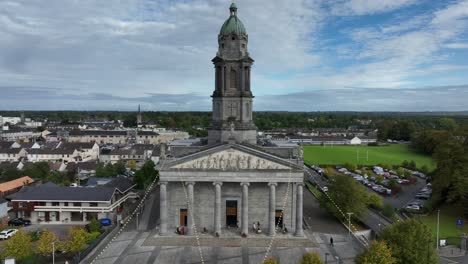 aerial view of tuam cathedral in ireland