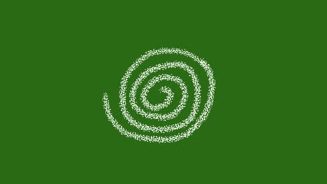 diseño en espiral abstracto sobre fondo verde