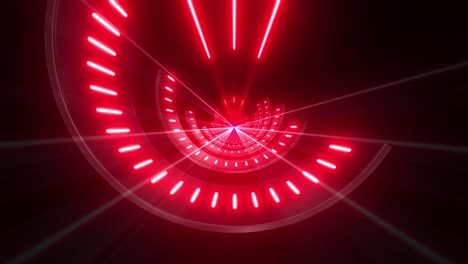 red neon spiral tunnel