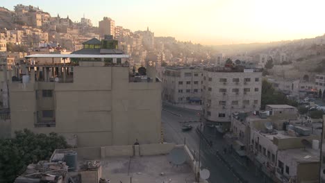 high angle morning timelapse of amman jordan