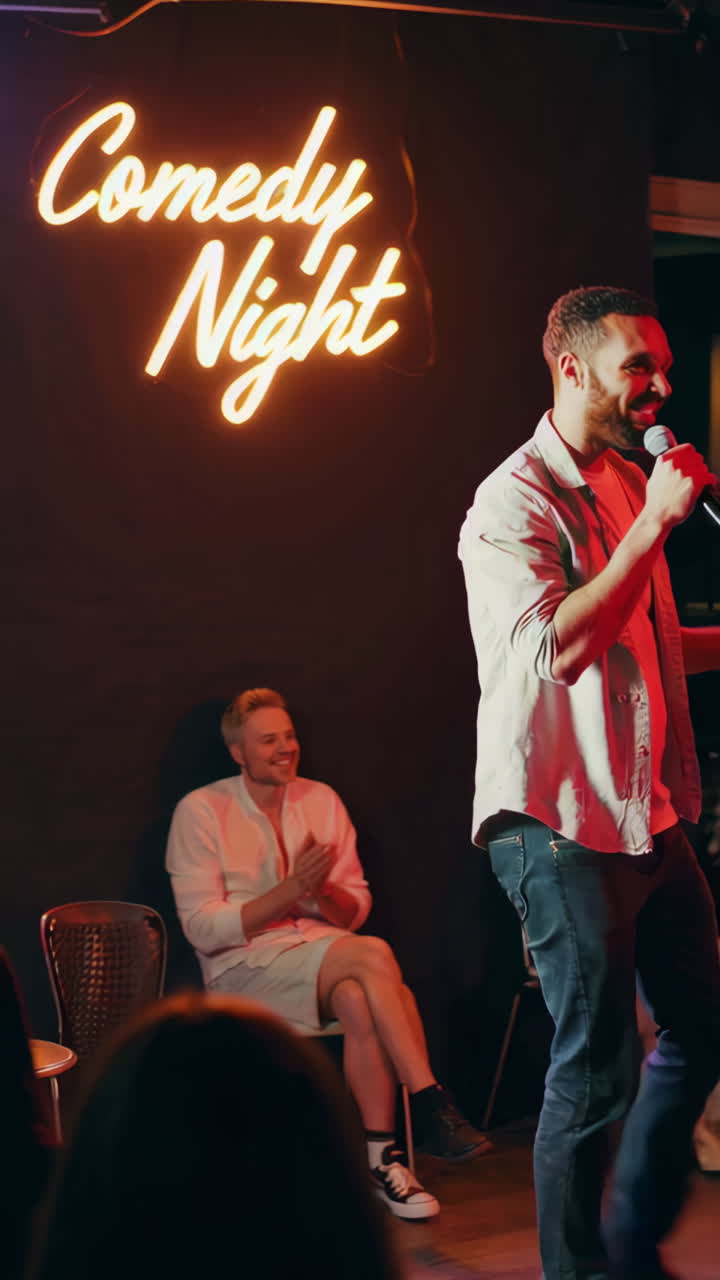 Comedians Performing at a Nightclub