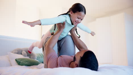 Bed,-airplane-and-happy-family