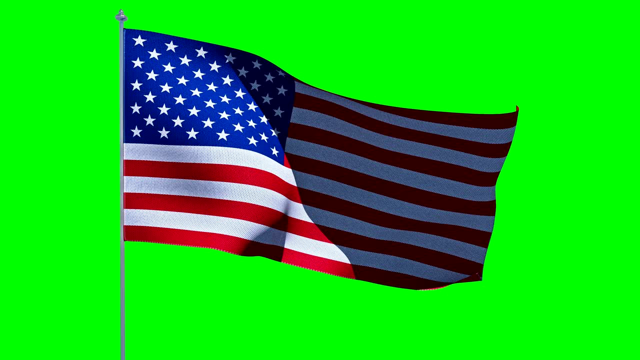 USA American Flag. Cromakey