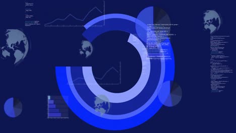 animation of data processing and statistics