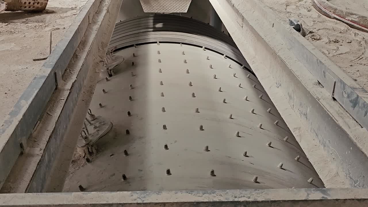 Close-up View of an Industrial Roller Mill