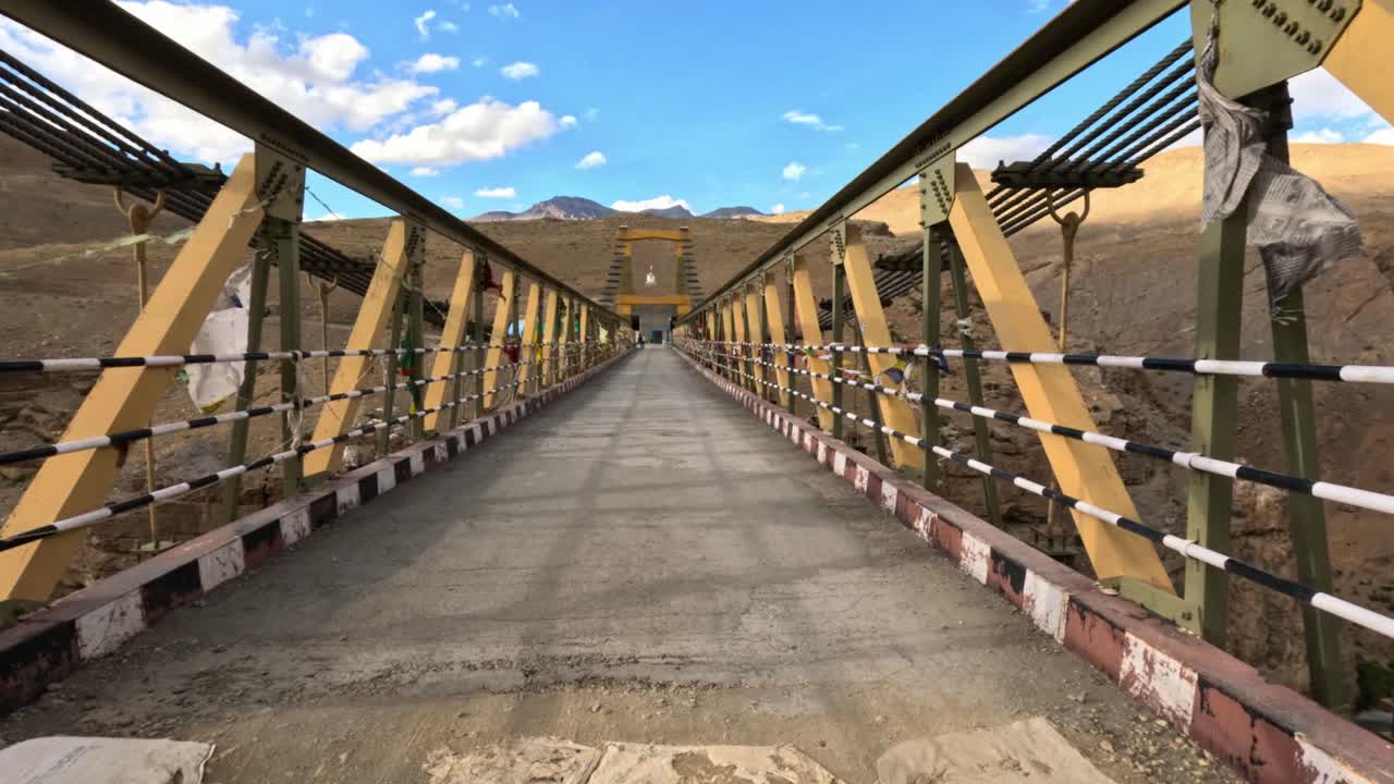 Time lapse of Chicham Bridge, considered to be Asia's highest suspension bridge