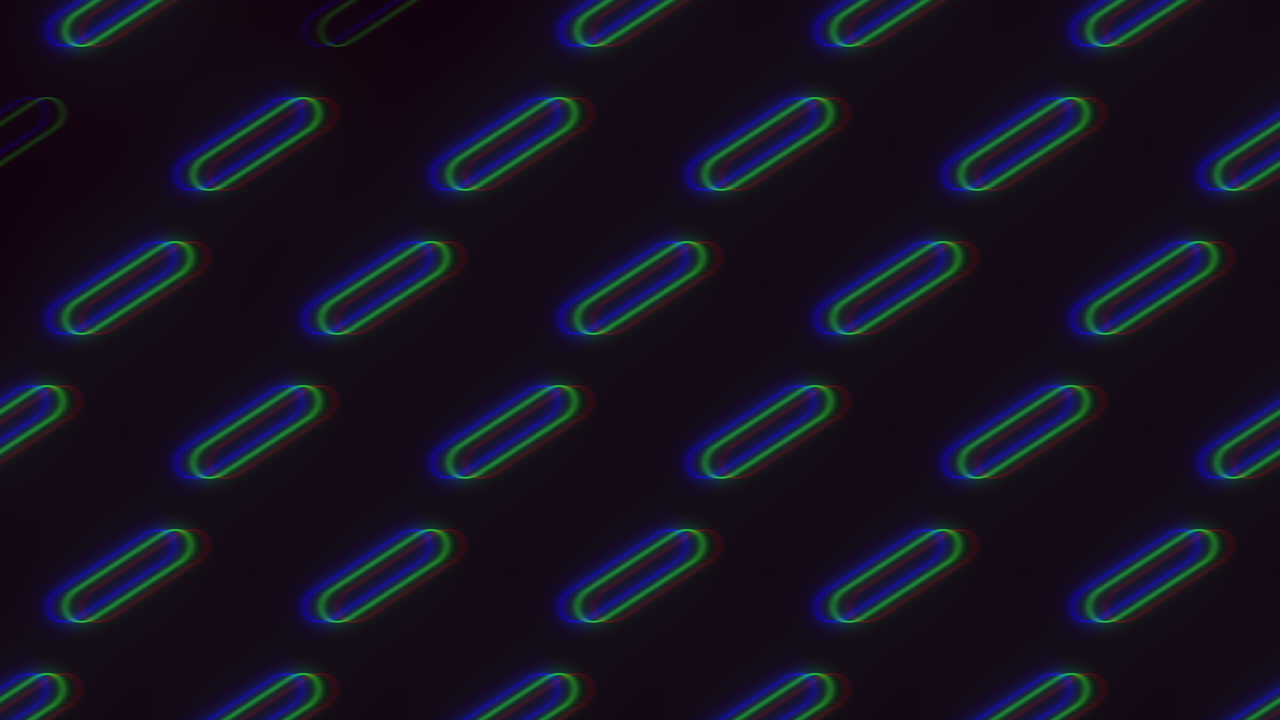 An intricate design featuring thin blue and green lines arranged in a zigzag pattern with small square elements, creating a visually appealing and repetitive geometric motif