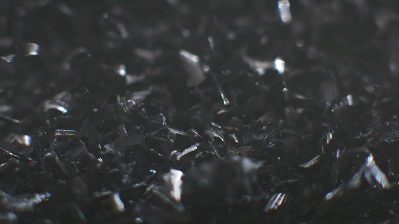 Metal fillings close-up shot