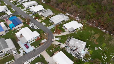 4k drone video of debris in forest from homes destroyed by hurricane ian in north port, florida - 22