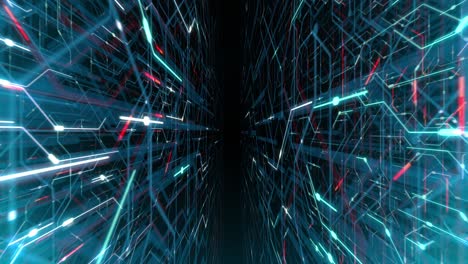 4k bucle sin costuras abstracto de la placa de circuitos electrónicos futurista.
