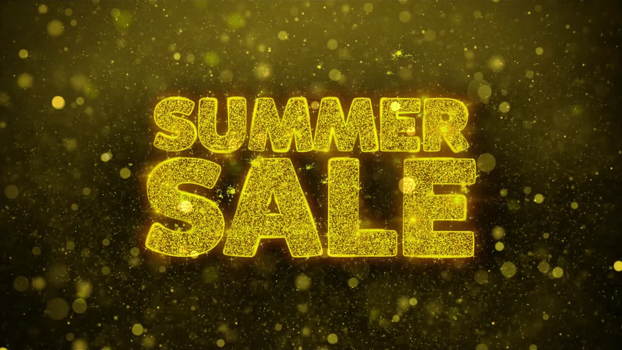 Summer Sale Banner with Glitter Effect
