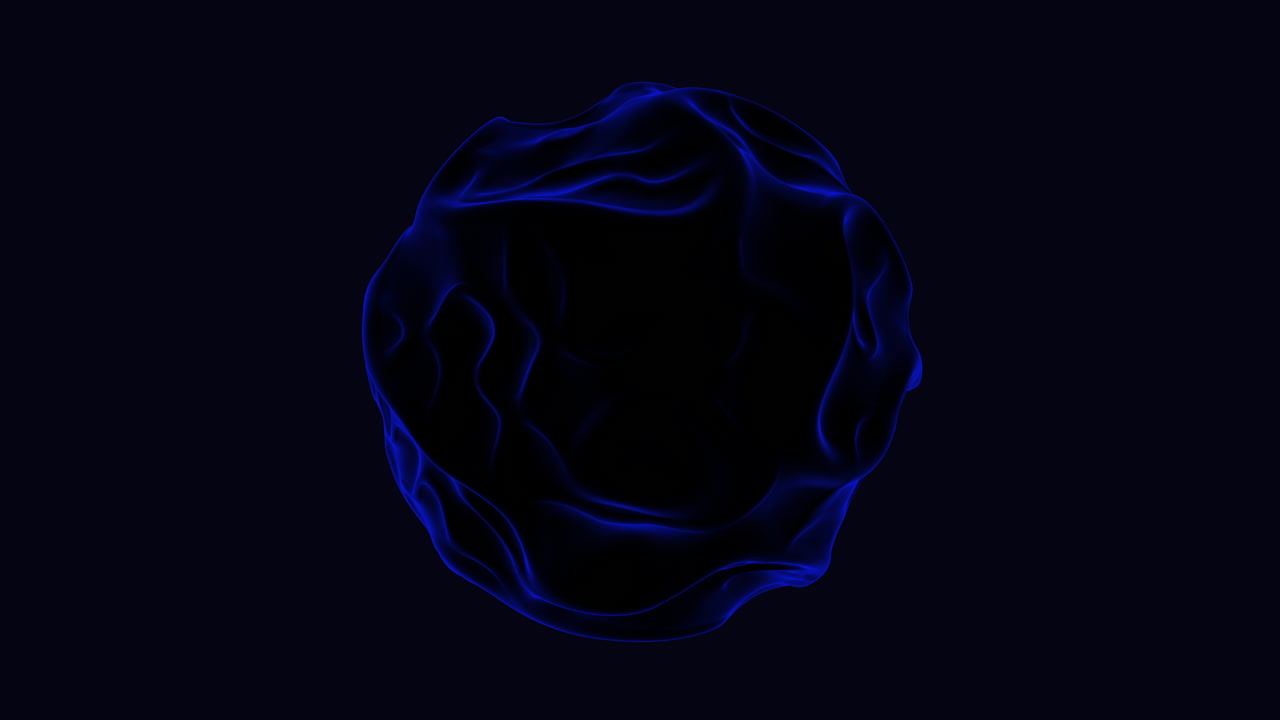 A Blue Sphere With Black Background