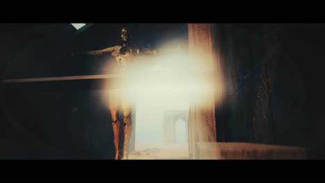 crucifixion in a desolate desert