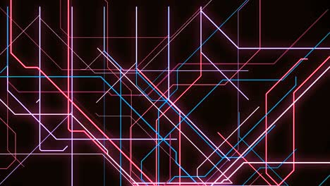líneas de circuitos brillantes abstractas