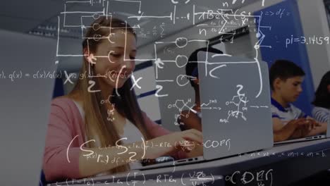 Animation of over equations over schoolgirl using computer