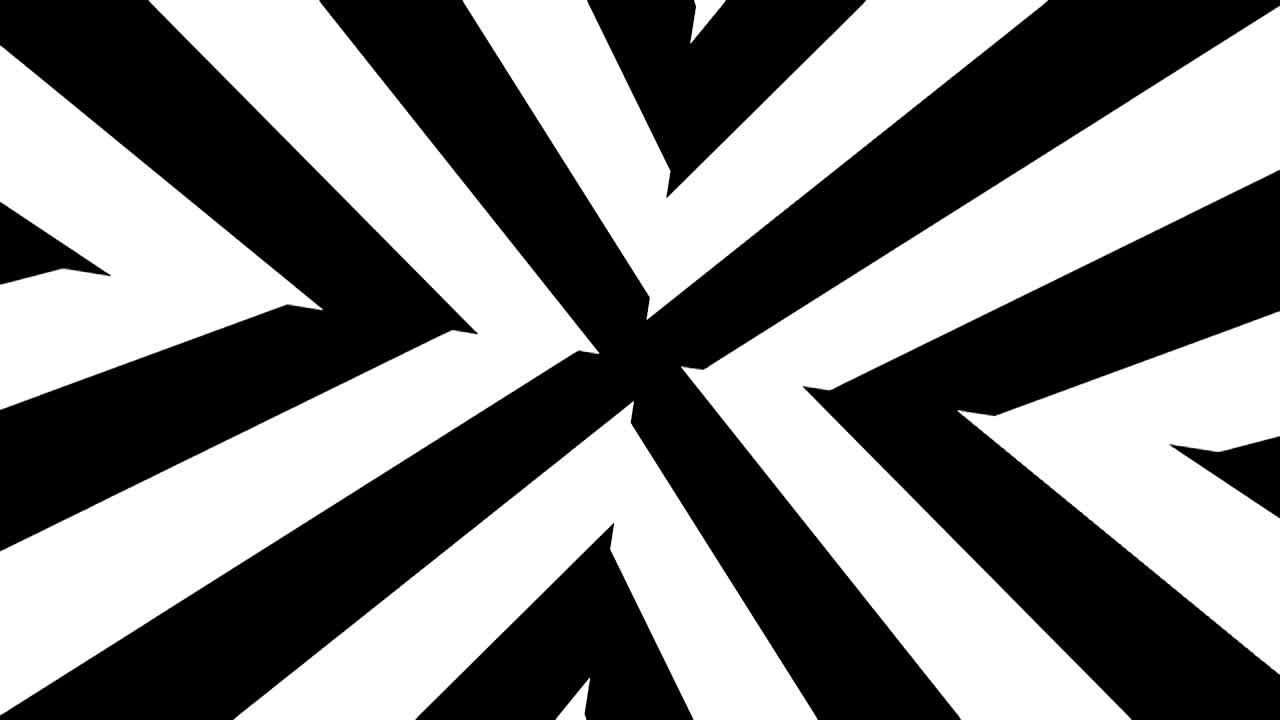 Abstract Black and White stripes. 3d rendering seamless loop