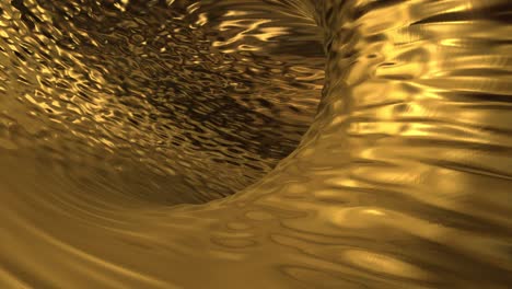 fondo metálico de oro líquido. glamour satin textura de renderizado en 3d en bucle 4k